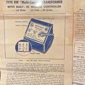 2 Vintage 1950's Lionel Trains Papers - Transformers & Locomotives VG